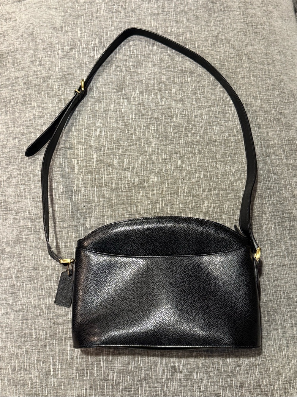 Coach vintage, Classic Black Leather Crossbody Bag
